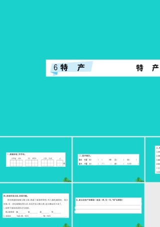 三年级语文下册 6《特产》习题课件 北师大版-北师大版小学三年级下册语文课件