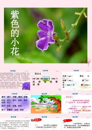 三年级语文下册 8.1《紫色的小花》课件 长春版-长春版小学三年级下册语文课件