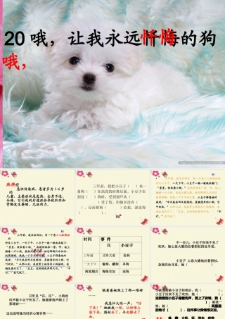 三年级语文下册 第4单元 ，让我永远忏悔的狗》课件4 沪教版-沪教级下册语文课件