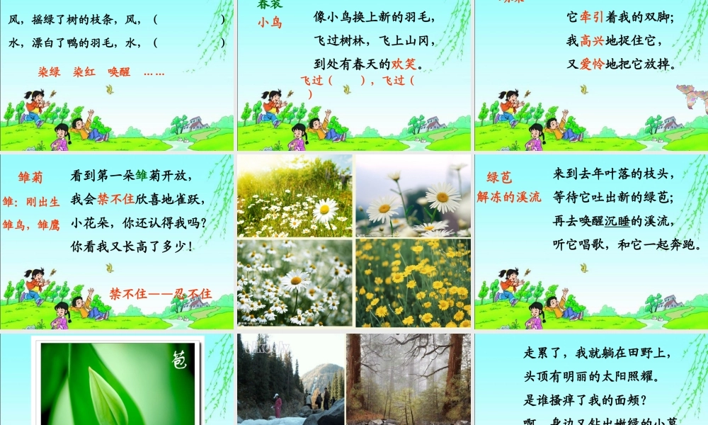 三年级语文下册 第1单元 1《春的消息》课件2 沪教版-沪教版小学三年级下册语文课件