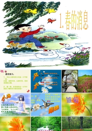 三年级语文下册 第1单元 1《春的消息》课件4 沪教版-沪教版小学三年级下册语文课件