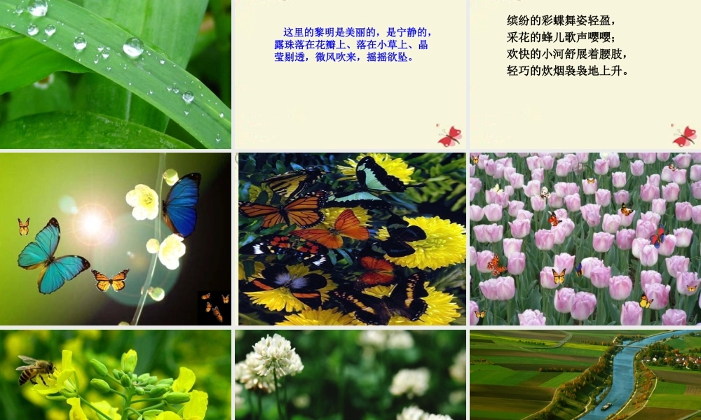 三年级语文下册 第4单元 13《山村的早晨》课件4 语文S版-语文S版小学三年级下册语文课件