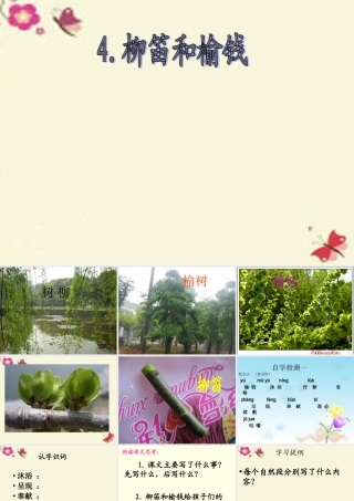 三年级语文下册 第1单元 4《柳笛和榆钱》课件3 语文S版-语文S版小学三年级下册语文课件