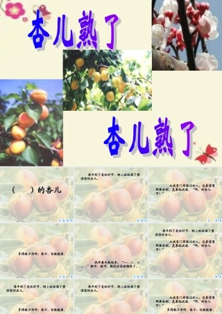 三年级语文下册 第4单元 19《杏儿熟了》课件5 沪教版-沪教版小学三年级下册语文课件