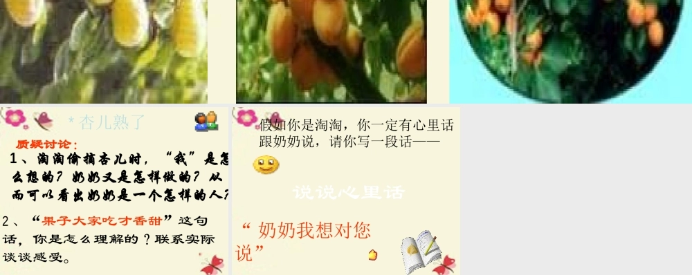 三年级语文下册 第4单元 19《杏儿熟了》课件7 沪教版-沪教版小学三年级下册语文课件