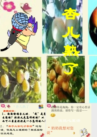 三年级语文下册 第4单元 19《杏儿熟了》课件7 沪教版-沪教版小学三年级下册语文课件