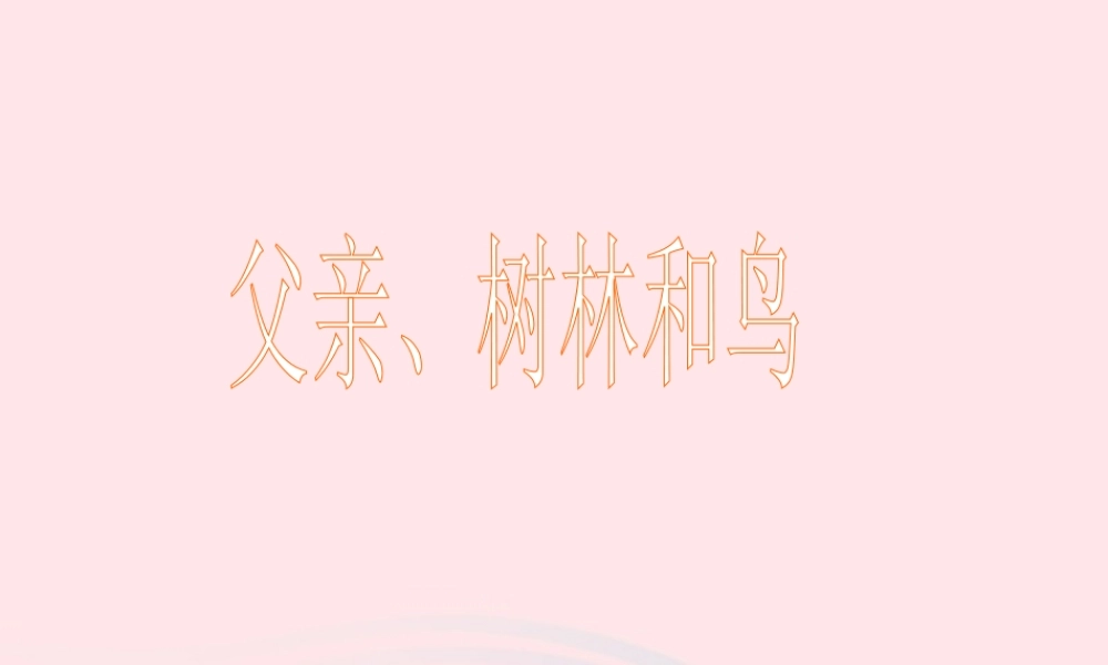 三年级语文下册 第27课《父亲树林和鸟》课件 西师大版-西师大版小学三年级下册语文课件