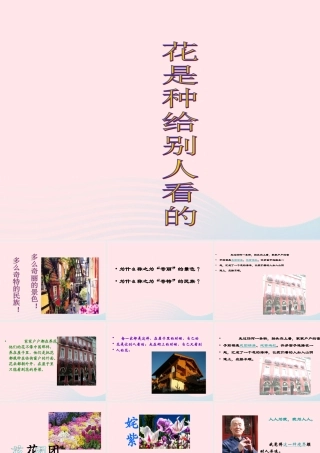 三年级语文下册 第28课《花是种给别人看的》课件 西师大版-西师大版小学三年级下册语文课件