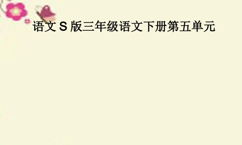 三年级语文下册 第5单元 19《十二次微笑》课件2 语文S版-语文S版小学三年级下册语文课件