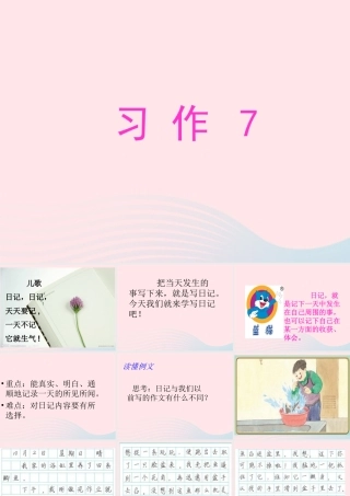 三年级语文下册 习作7课件 苏教版-苏教版小学三年级下册语文课件