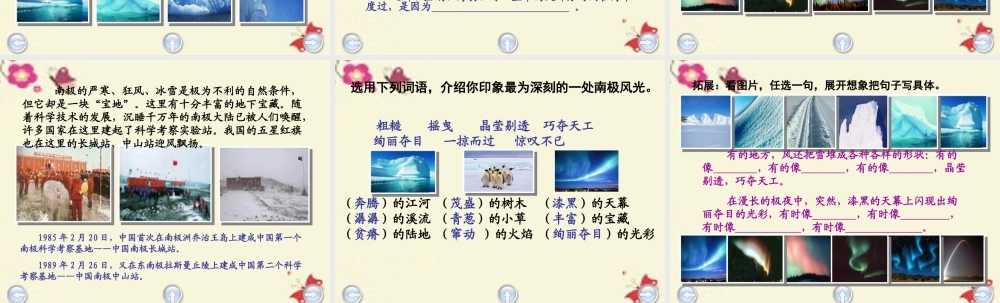 三年级语文下册 第5单元 24《南极风光》课件3 沪教版-沪教版小学三年级下册语文课件