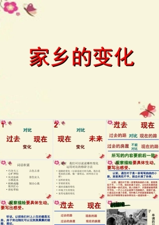 三年级语文下册 习作二《家乡环境的变化》课件3 新人教版-新人教版小学三年级下册语文课件