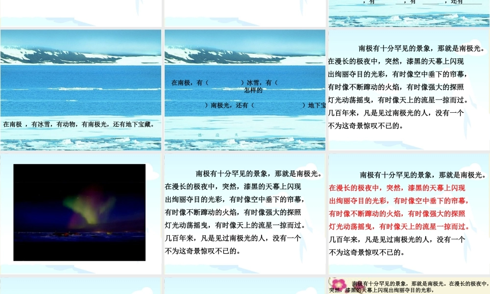 三年级语文下册 第5单元 24《南极风光》课件4 沪教版-沪教版小学三年级下册语文课件