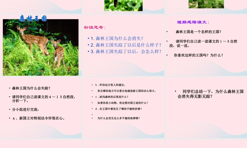 三年级语文下册 第30课《失踪的森林王国》课件 西师大版-西师大版小学三年级下册语文课件