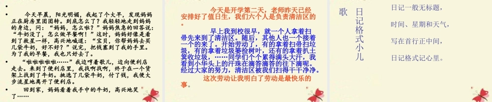 三年级语文下册 习作七《学写日记》课件1 苏教版-苏教版小学三年级下册语文课件
