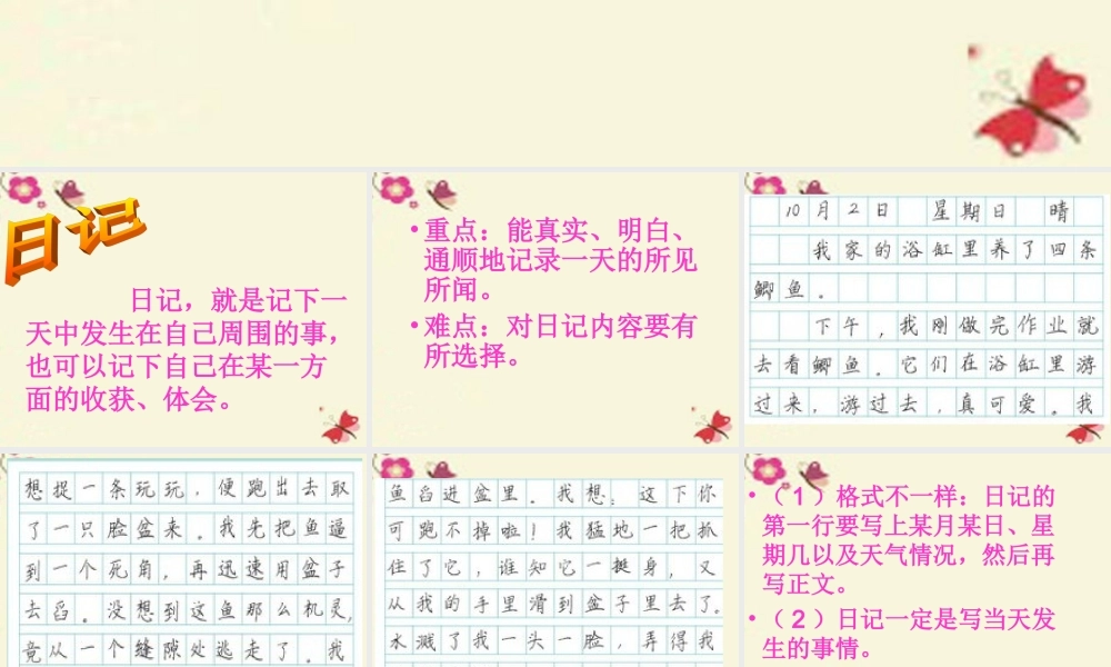 三年级语文下册 习作七《学写日记》课件4 苏教版-苏教版小学三年级下册语文课件