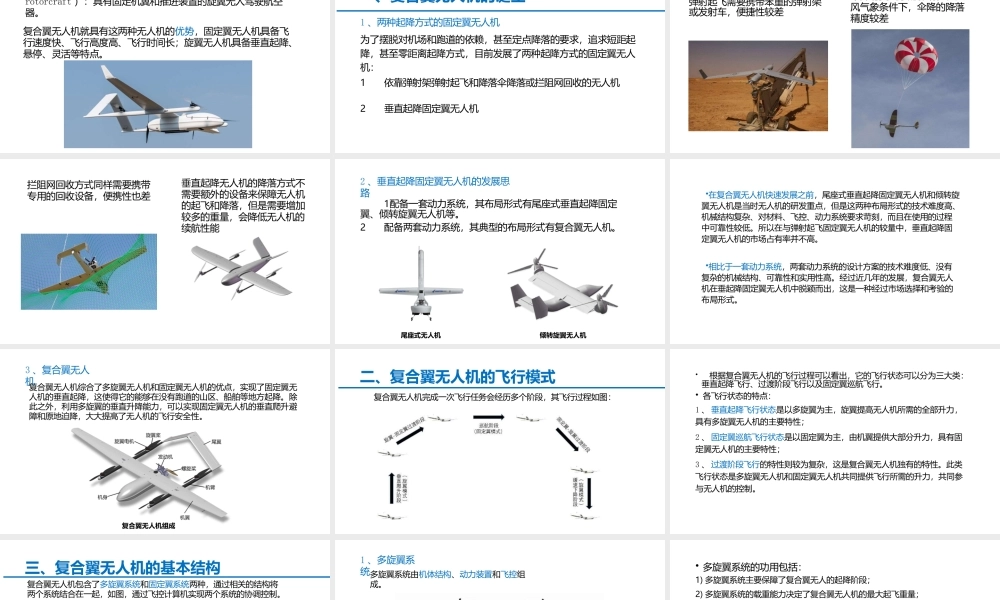 无人机飞行原理-第11章复合翼无人机基本结构