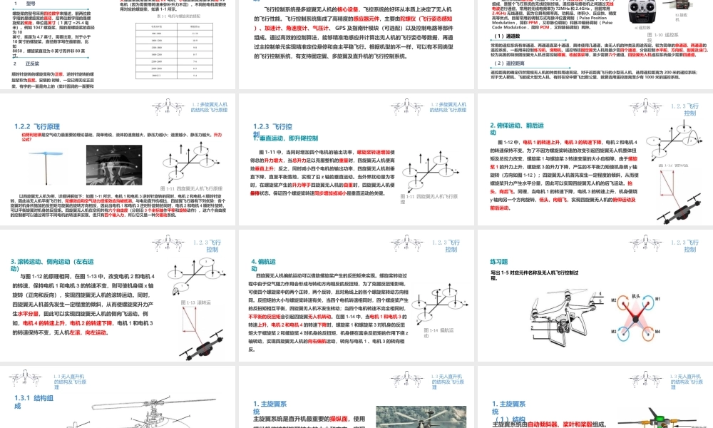 无人机结构与系统-第1章-无人机结构与飞行原理课件