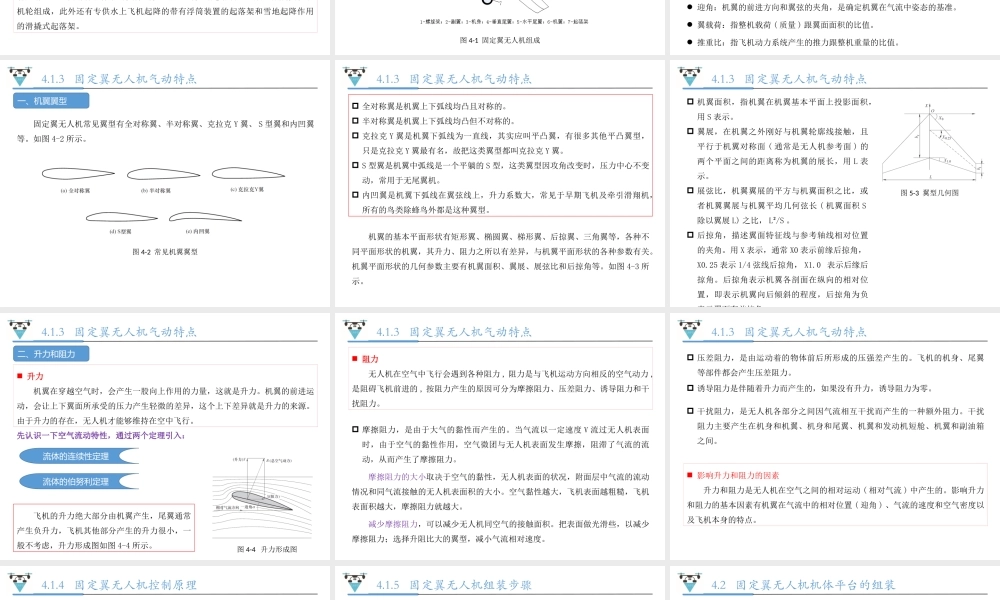 无人机组装调试与检修-第四章-固定翼无人机系统组装