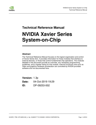 Xavier_TRM_DP09253002_v1.3原版完整文件