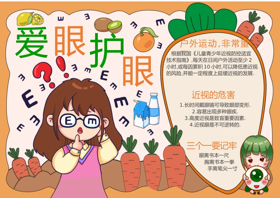 爱眼护眼手抄报_第1页