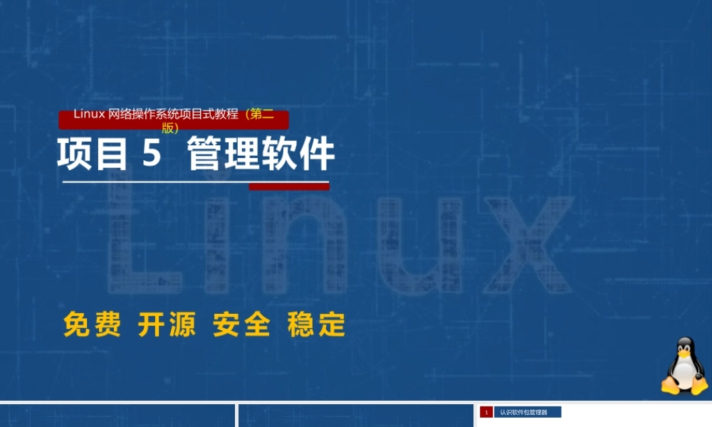Linux网络操作系统项目教程（CentOS 7.6）项目5 管理软件
