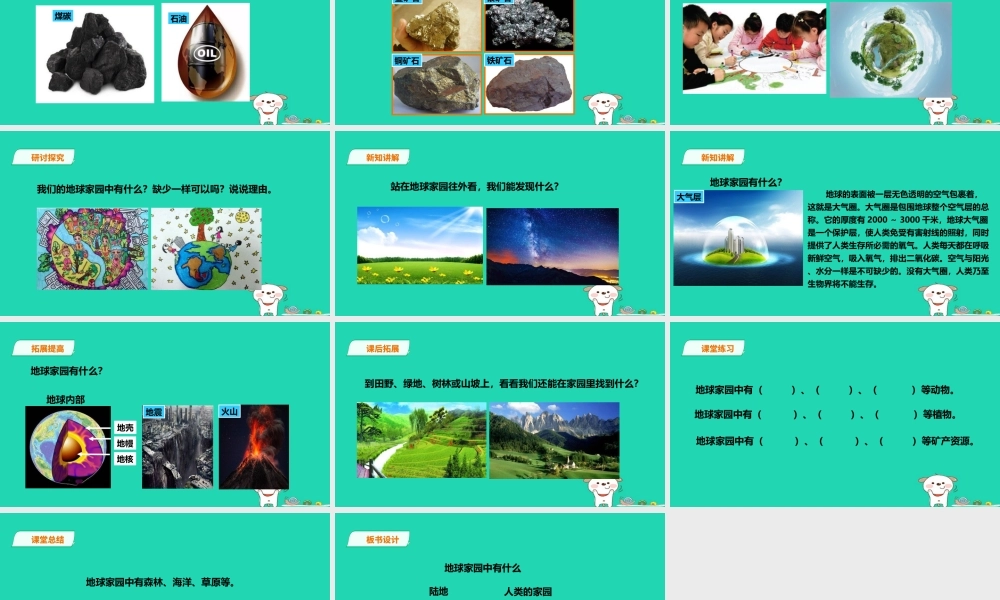 二年级科学上册 1.1 地球家园中有什么课件 教科版-教科版小学二年级上册自然科学课件