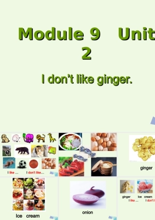 二年级英语上册 Module 2 Unit 2 I don’t like ginger课件2 外研版（一起）-外研版小学二年级上册英语课件