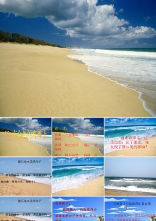 三年级语文下册 第6单元 22《在金色的海滩上》课件9 语文S版-语文S版小学三年级下册语文课件