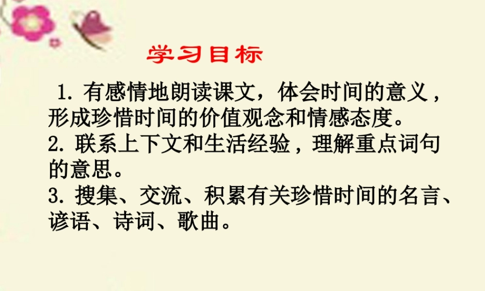 三年级语文下册 第6单元 23《和时间赛跑》课件2 语文S版-语文S版小学三年级下册语文课件