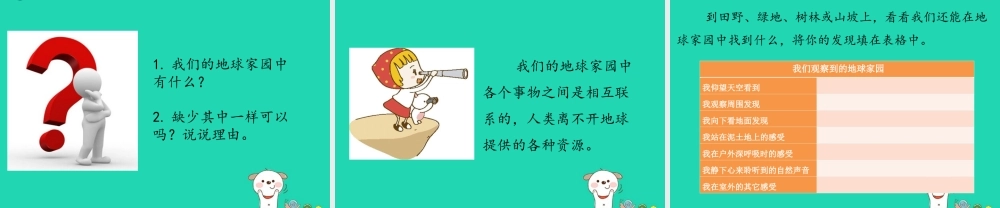 二年级科学上册 1.1《地球家园中有什么》课件 教科版-教科版小学二年级上册自然科学课件