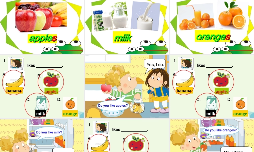 二年级英语上册 Module 3 Unit 1 Do you like bananas课件2 外研版（一起）-外研版小学二年级上册英语课件