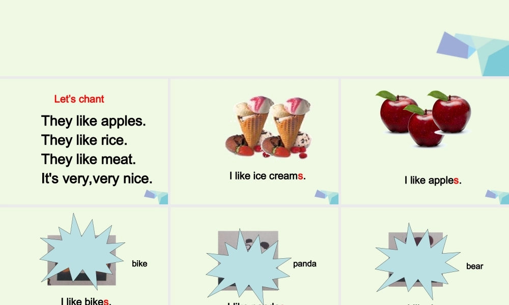 二年级英语上册 Module 4 Unit 1 Sam like T-shirts课件3 外研版（一起）-外研版小学二年级上册英语课件