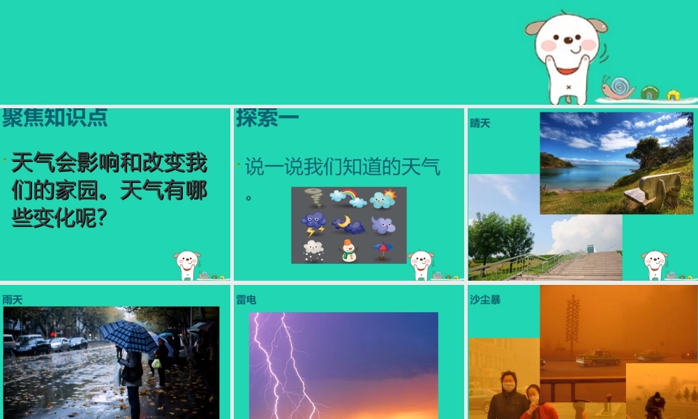 二年级科学上册 1.5 各种各样的天气课件 教科版-教科版小学二年级上册自然科学课件