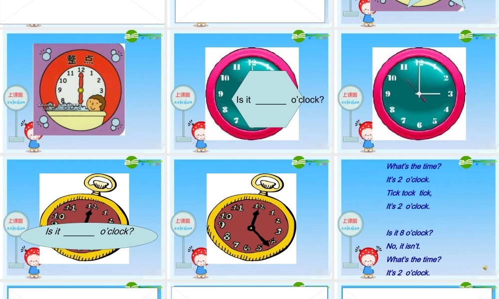 二年级英语上册 Module 4_Unit 1 It’s 2 o’clock课件 外研版（一年级起点）