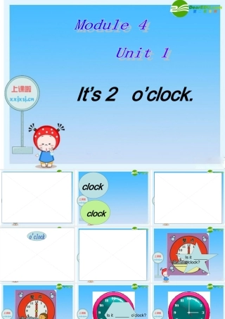 二年级英语上册 Module 4_Unit 1 It’s 2 o’clock课件 外研版（一年级起点）