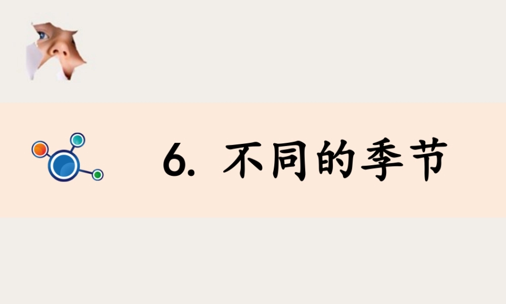 二年级科学上册 1.6不同的季节课件 教科版-教科版小学二年级上册自然科学课件