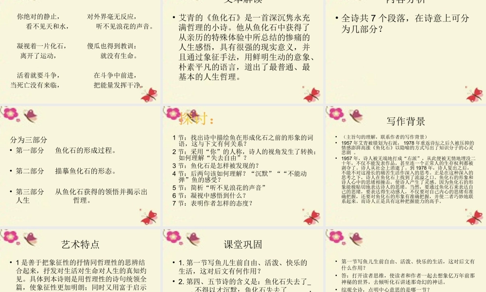 三年级语文下册 第6单元 28《鱼化石》课件3 沪教版-沪教版小学三年级下册语文课件