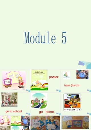 二年级英语上册 Module 5 Unit 2 I go home at 5课件1 外研版（一起）-外研版小学二年级上册英语课件