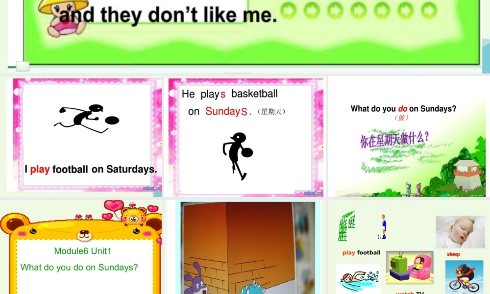 二年级英语上册 Module 6 Unit 1 What do you do on Sundays课件1 外研版（一起）-外研版小学二年级上册英语课件