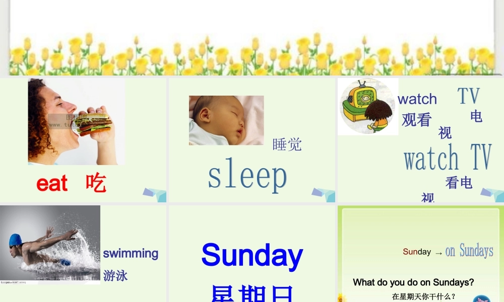 二年级英语上册 Module 6 Unit 1 What do you do on Sundays课件3 外研版（一起）-外研版小学二年级上册英语课件