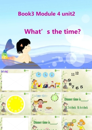 二年级英语上册 Uinit2 What's the time课件 外研版（一年级起点）