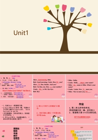 二年级英语上册 Unit 1 Good morning课件1 牛津上海版-牛津上海版小学二年级上册英语课件