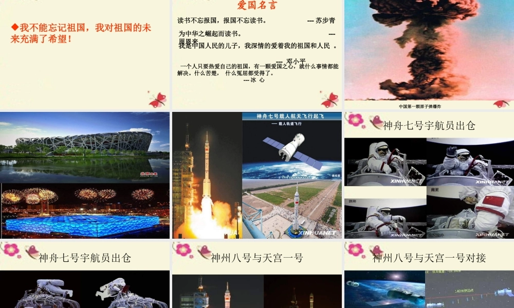 三年级语文下册 第7单元 25《我不能忘记祖国》课件6 语文S版-语文S版小学三年级下册语文课件