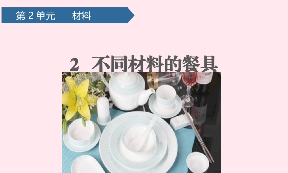 二年级科学上册 材料 2不同材料的餐具课件 教科版-教科版小学二年级上册自然科学课件