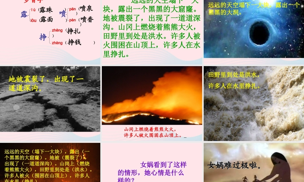 三年级语文下册 第八组 31《女娲补天》课堂教学课件1 新人教版-新人教版小学三年级下册语文课件