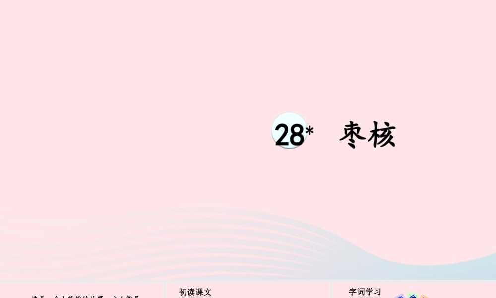 三年级语文下册 第八单元 28 枣核课件 新人教版-新人教版小学三年级下册语文课件