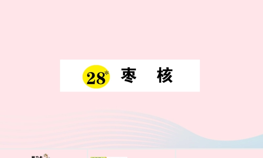 三年级语文下册 第八单元 28 枣核习题课件 新人教版-新人教版小学三年级下册语文课件