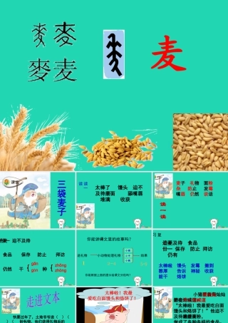 三年级语文下册 第二单元 4《三袋麦子》教学课件 苏教版-苏教版小学三年级下册语文课件