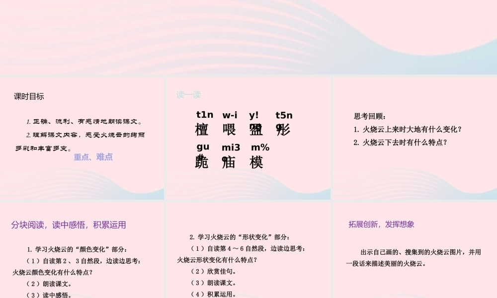 三年级语文下册 第七单元 24 火烧云（第2课时）课件 新人教版-新人教版小学三年级下册语文课件